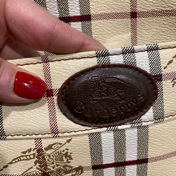 RARE Burberry Haymarket Rolling Luggage Travel Bag Weekender - Picture 4 of 15